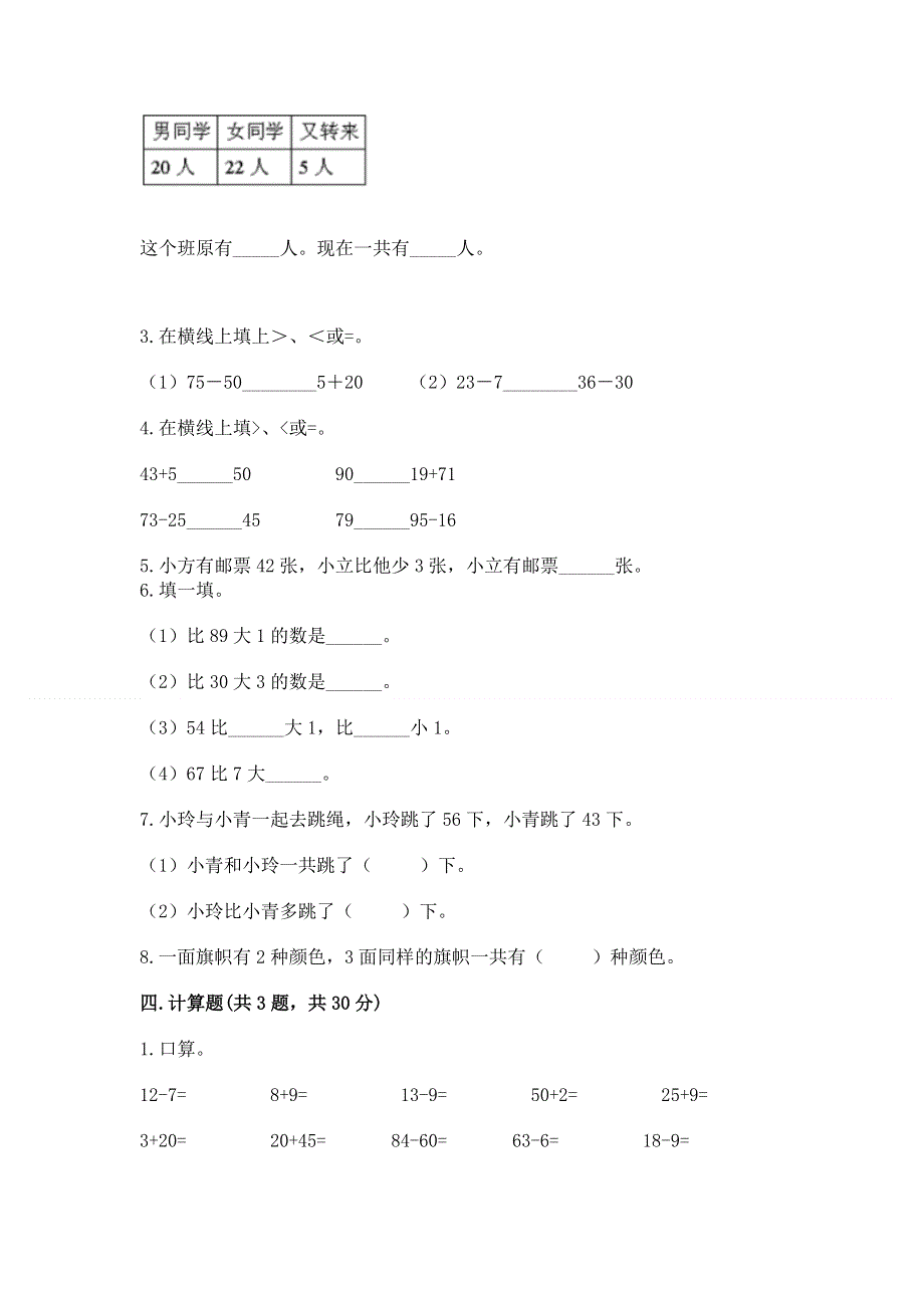 小学数学二年级 100以内的加法和减法 练习题（典型题）.docx_第2页