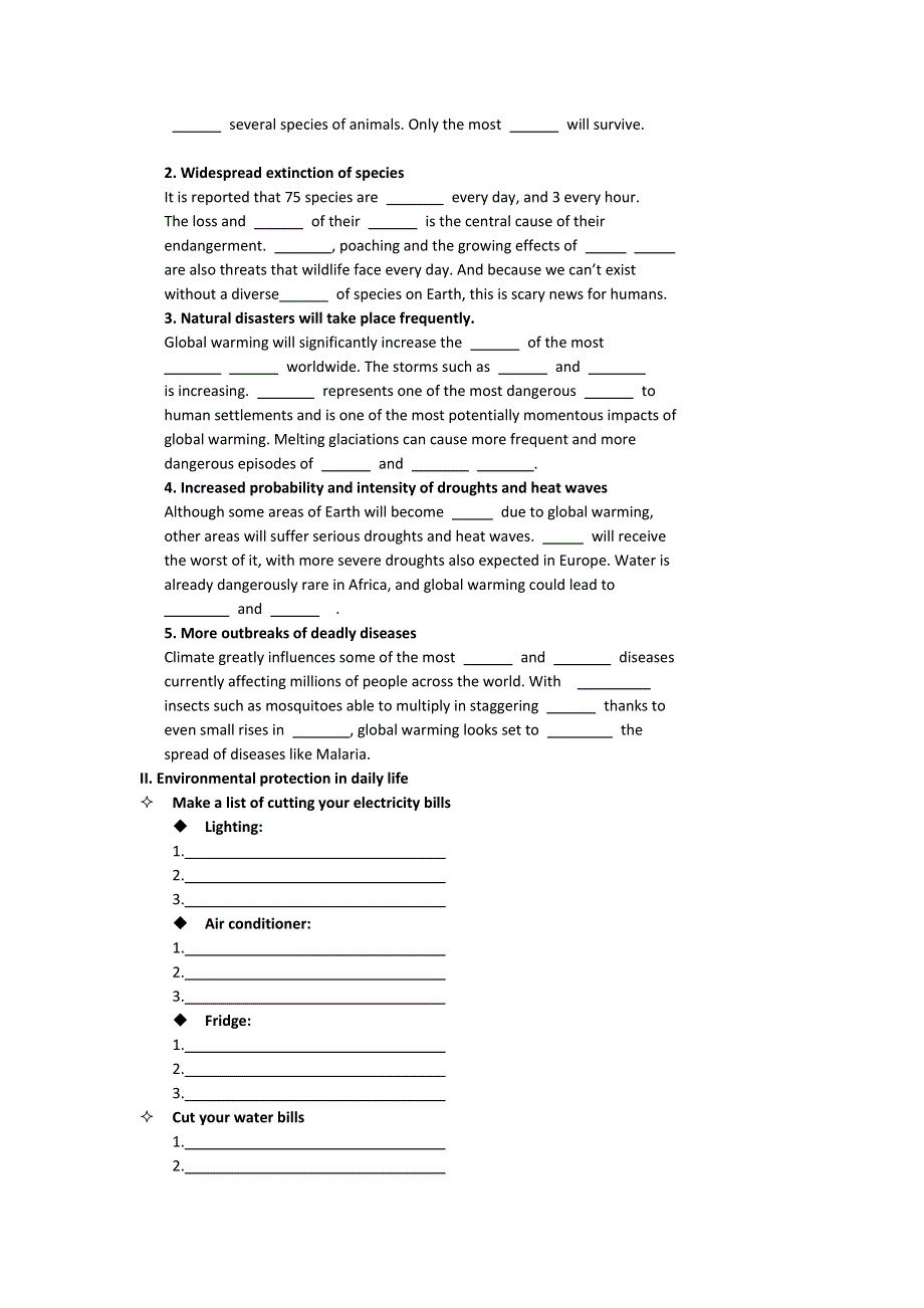 《名校推荐》北京市第四中学人教版高中英语选修6 UNIT 4 GLOBAL WARMING 语言应用 .doc_第2页