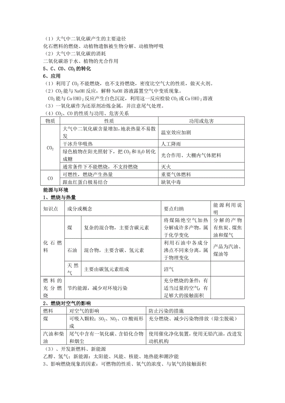 九年级化学上册 第五章 燃料知识点总结（新版）粤教版.doc_第3页