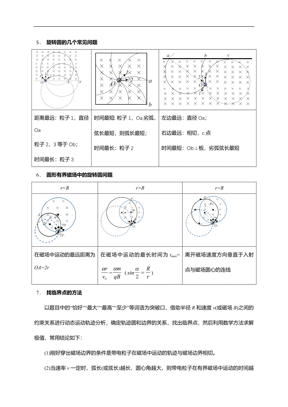 《名校推荐》安徽省芜湖市第一中学高考物理一轮复习讲义：第十章磁场 第5讲 带电粒子在有界磁场中运动的临界问题 .doc_第2页