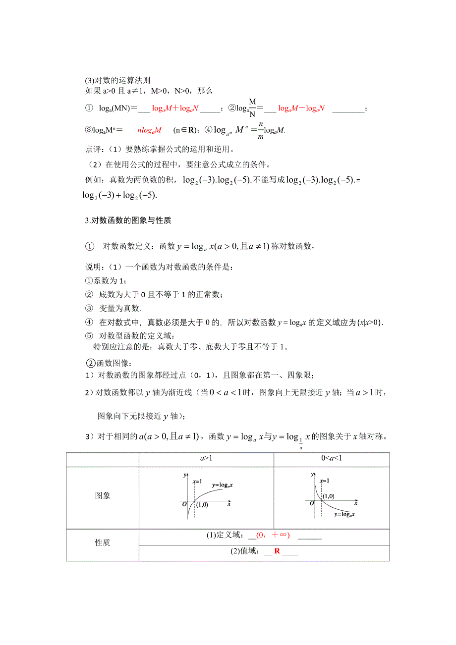 2013届高三数学一轮复习讲义 对数与对数函数（人教A版）.doc_第2页