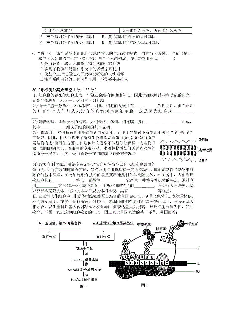 2011年高考生物一轮复习训练卷（11）.doc_第2页