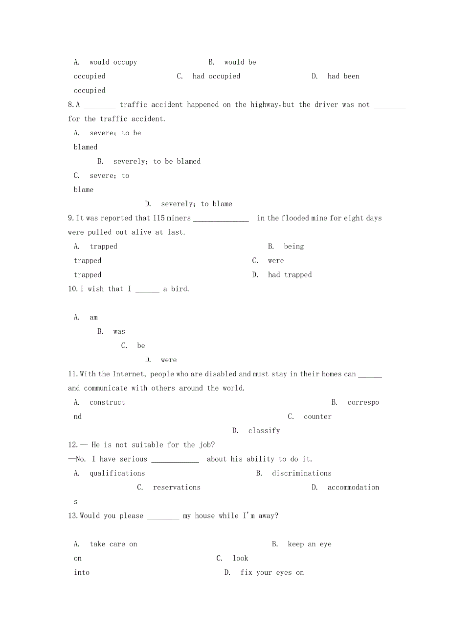 云南省马关县第一中学校2020-2021学年高一英语上学期月考试题.doc_第2页