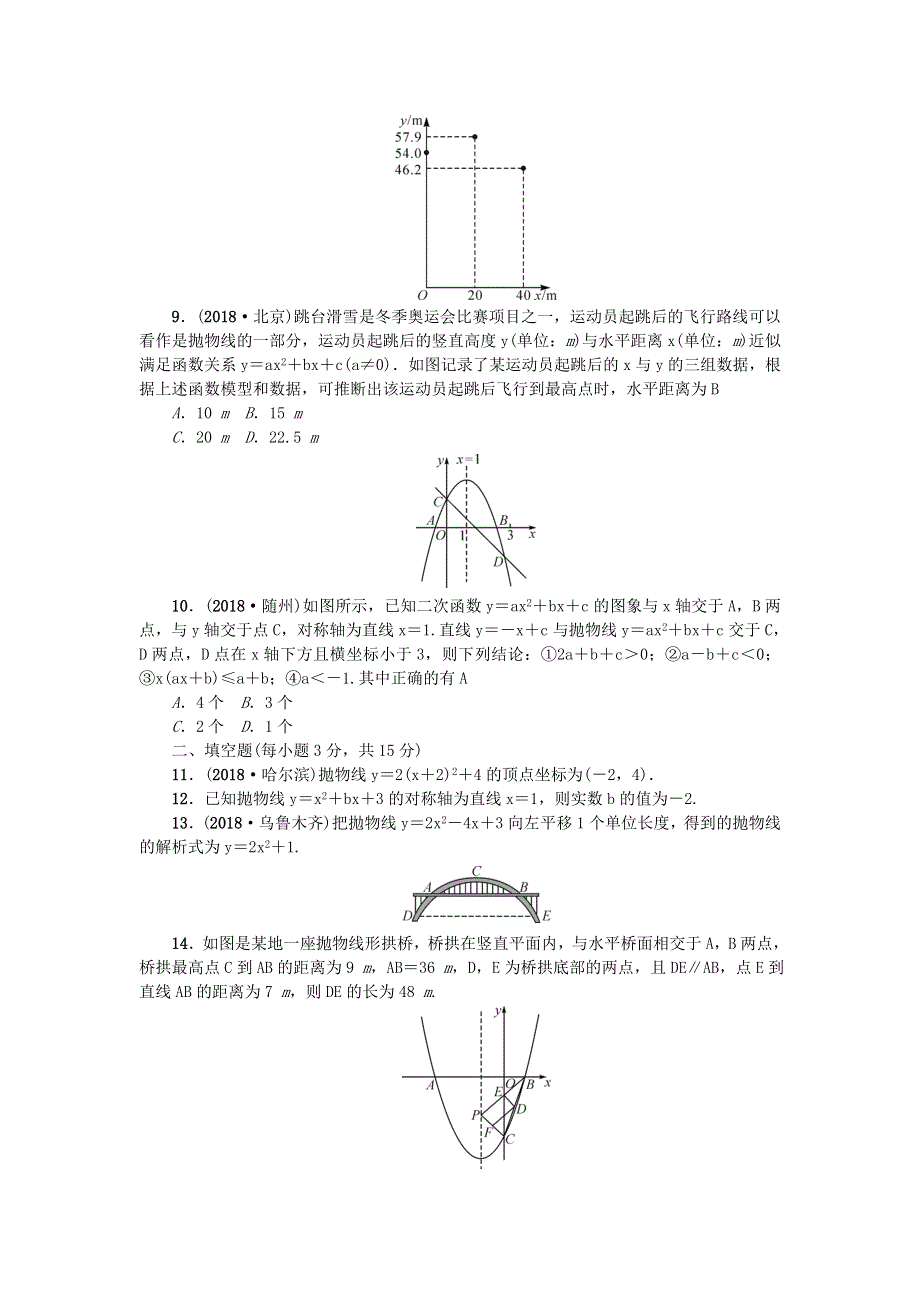 九年级数学上册 第二十二章 二次函数检测题 （新版）新人教版.doc_第2页