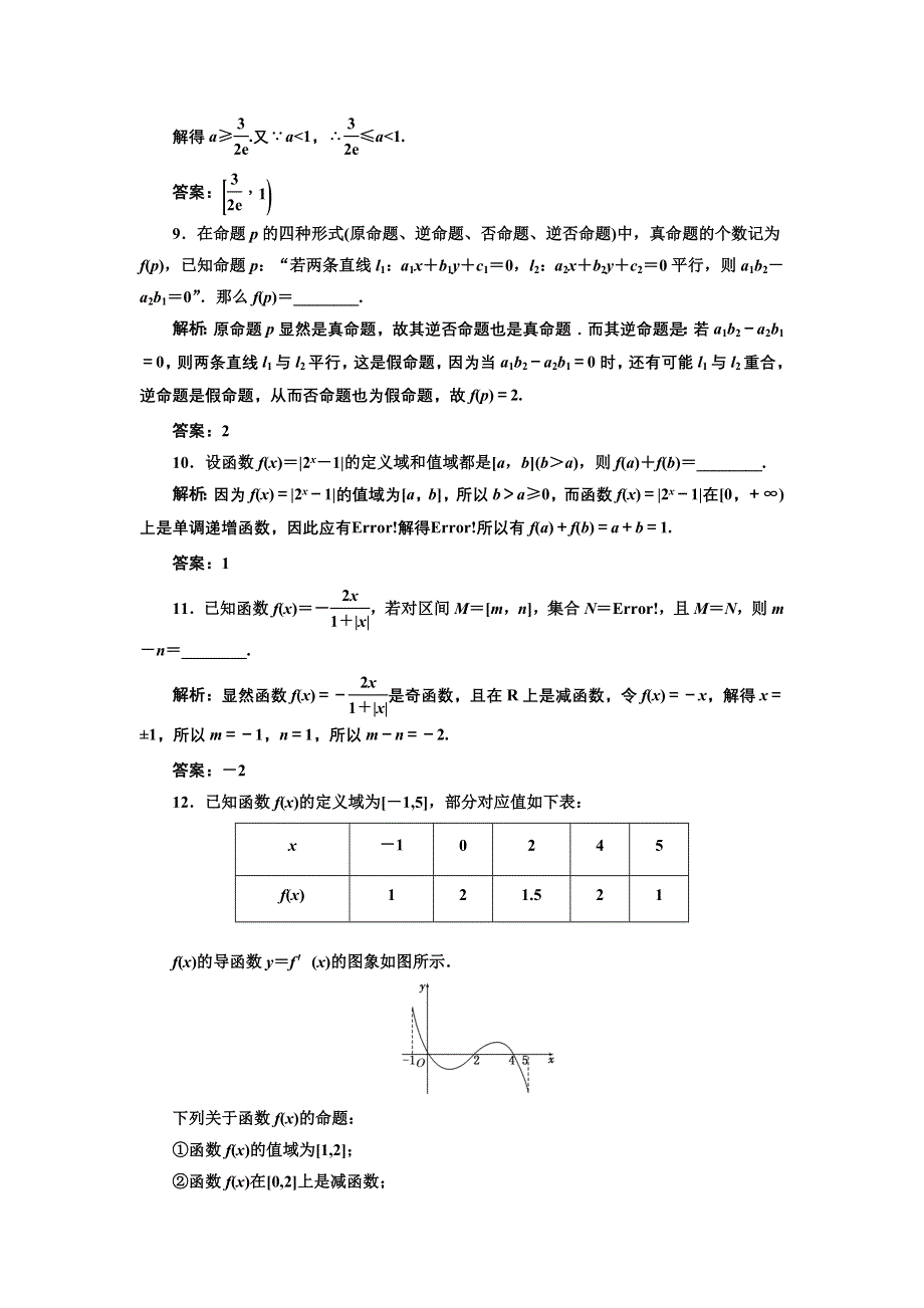 《三维设计》2017届高三数学（理）一轮总复习（江苏专用）提升考能、阶段验收专练卷（一） WORD版含解析.doc_第3页