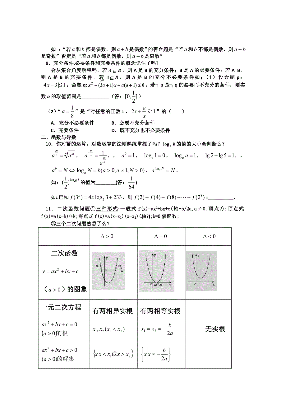 云大附中2012届高三考前60天理科数学辅导（解题方法技巧和考试心理分析）.doc_第3页