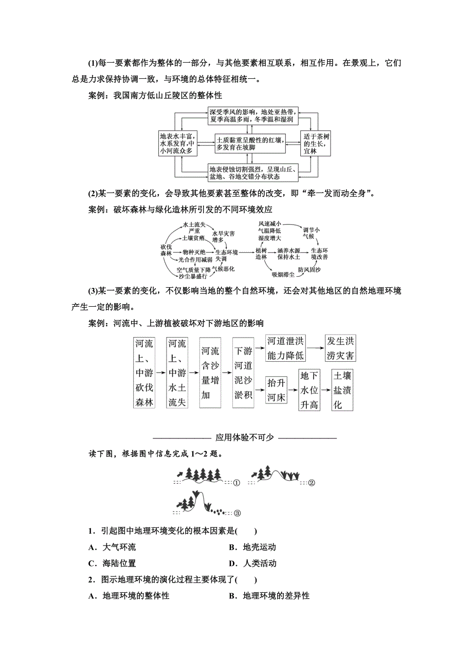 《三维设计》2017-2018学年高中地理湘教版必修1教学案：第三章 第二节 自然地理环境的整体性 WORD版含答案.doc_第3页