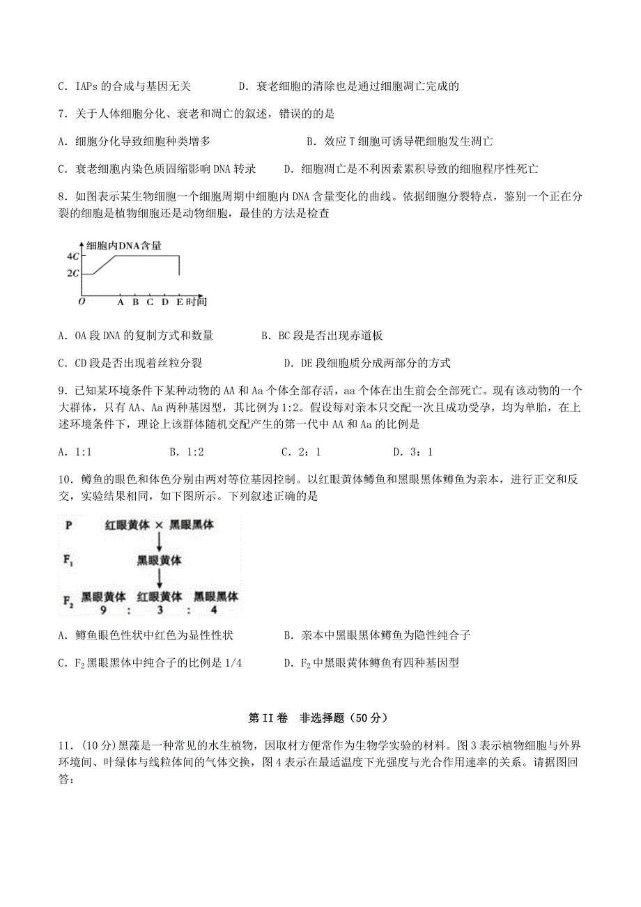 四川省宜宾市第四中学2019-2020学年高一生物下学期第四学月考试试题.doc_第2页