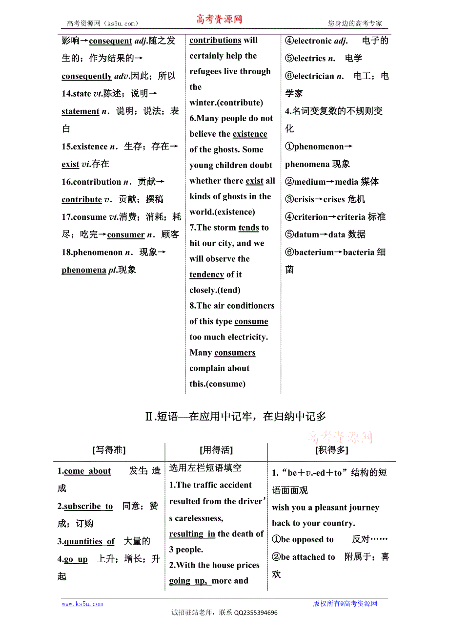 《三维设计》2017届高三英语（人教版新课标）一轮复习导学案选修六 UNIT 4　GLOBAL WARMING WORD版含答案.doc_第2页