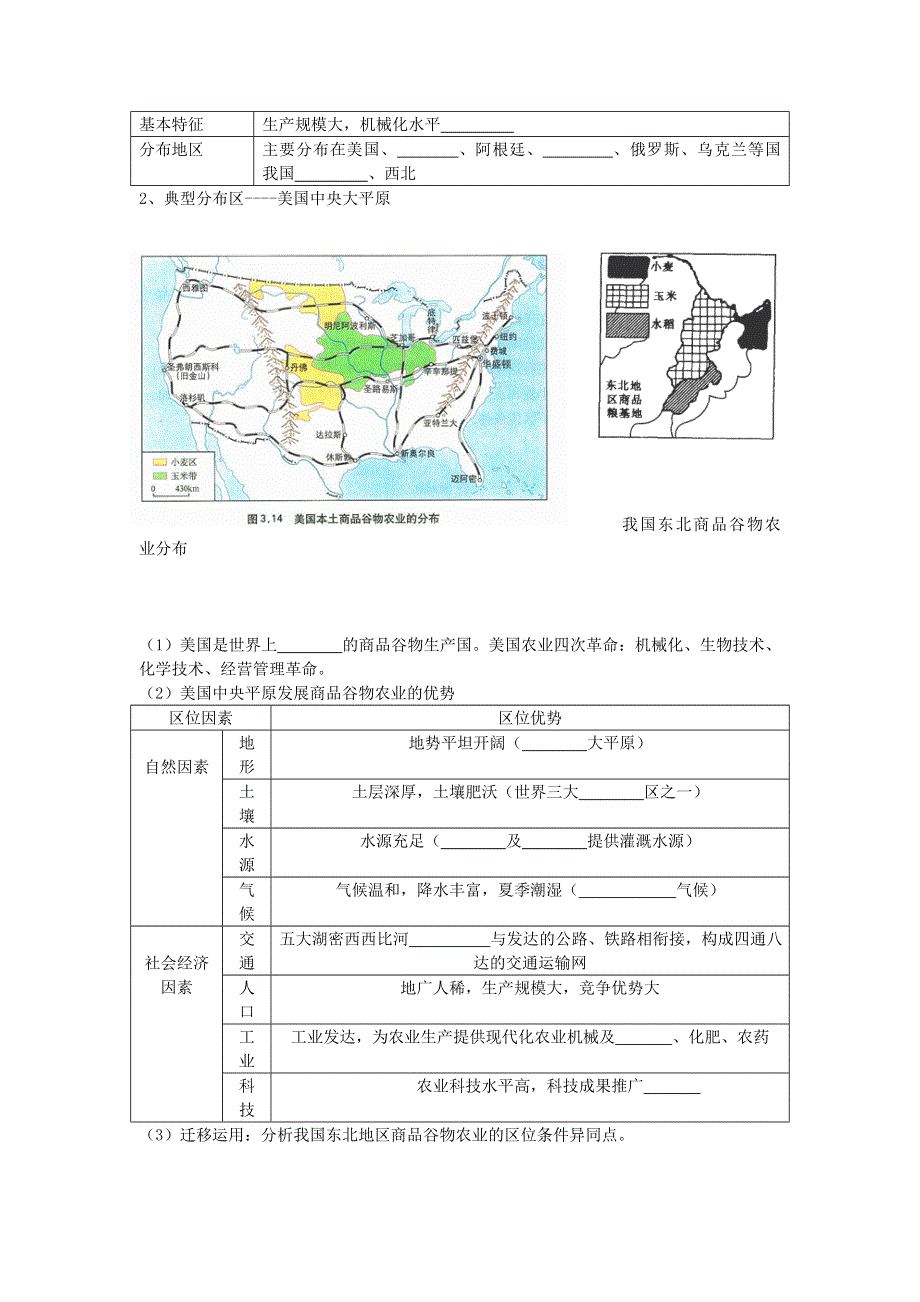 《名校推荐》河北省定州中学2015-2016学年高一地理（湘教版）必修二学案：3.2 农业地域类型 .doc_第3页