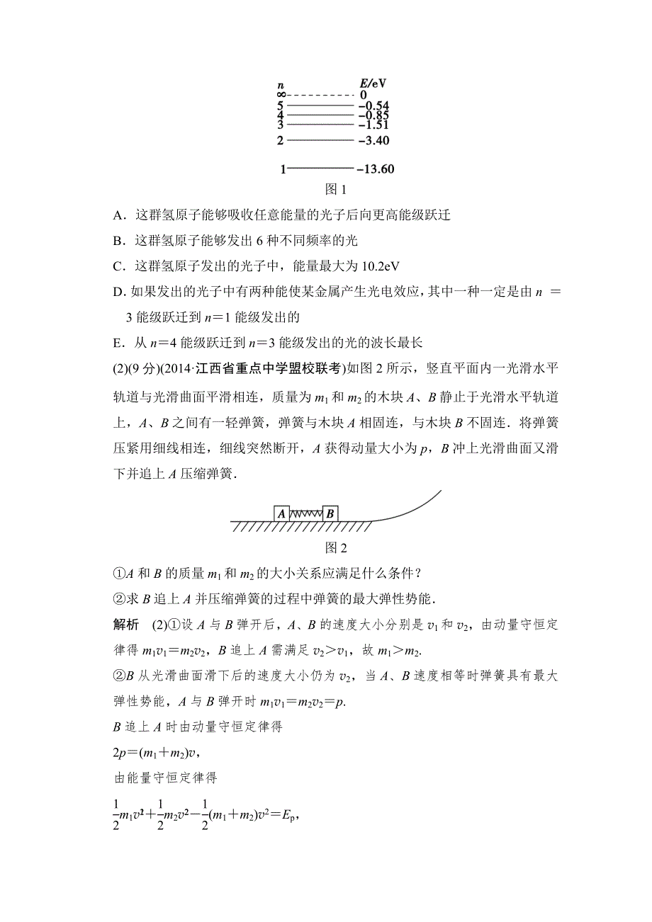 《创新设计》2015届高考物理（全国通用）二轮专题知识回扣清单：倒数第2天选修3-5（含解析）.doc_第2页