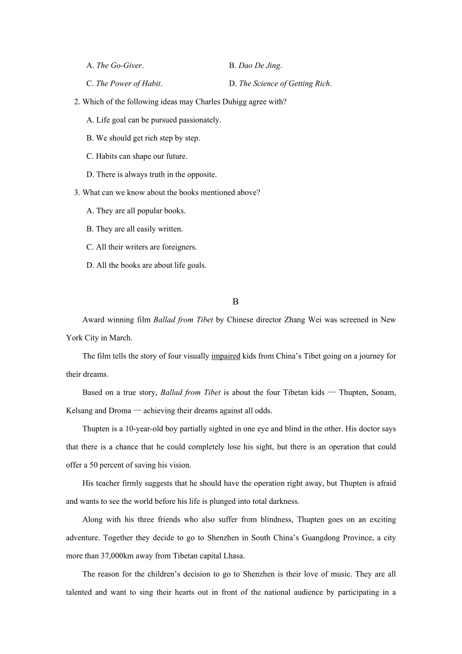 四川省射洪中学2021届高三上学期期中考试英语 WORD版含答案.doc_第2页