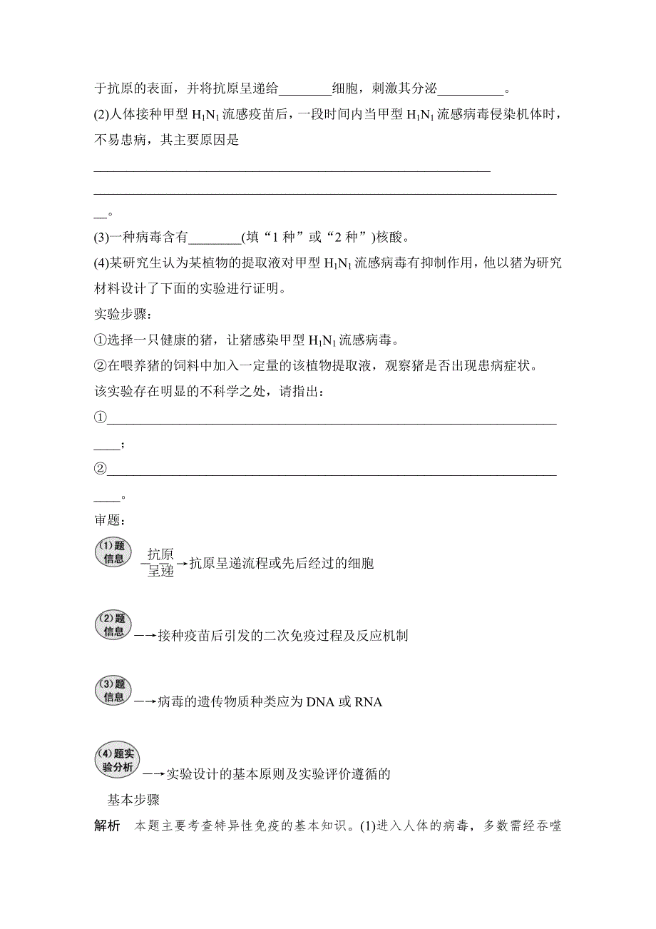 《创新设计》2015届高考生物（人教版）基础知识总复习： 实验 免疫功能相关实验探究 3-1-4 免疫调节 WORD版含答案.doc_第2页