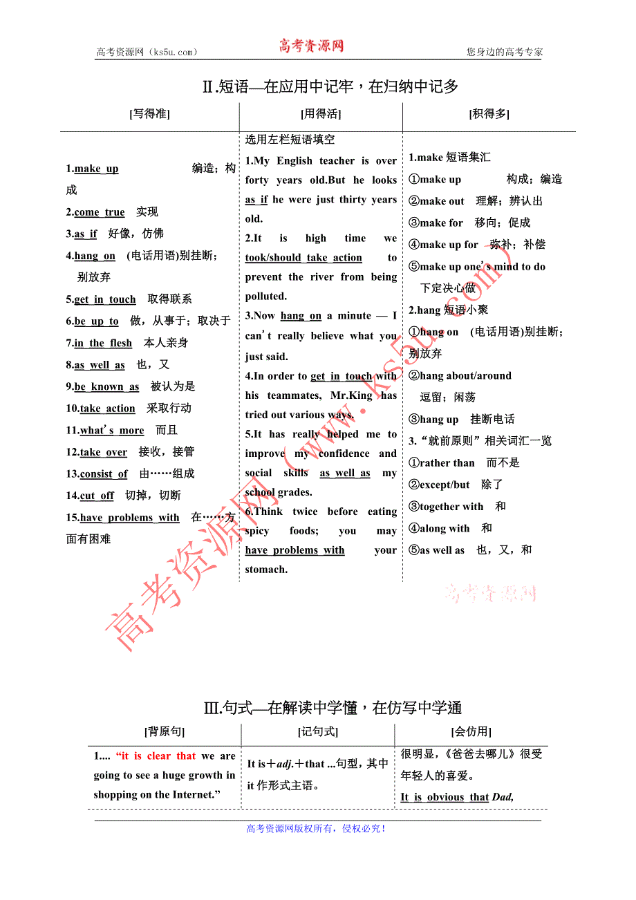 《三维设计》2017届高三英语（北师大版）一轮复习教学案：UNIT 4CYBERSPACE WORD版含答案.doc_第3页