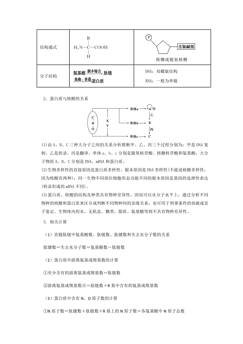 2013届高三生物复习：专题一细胞的分子组成.doc_第2页