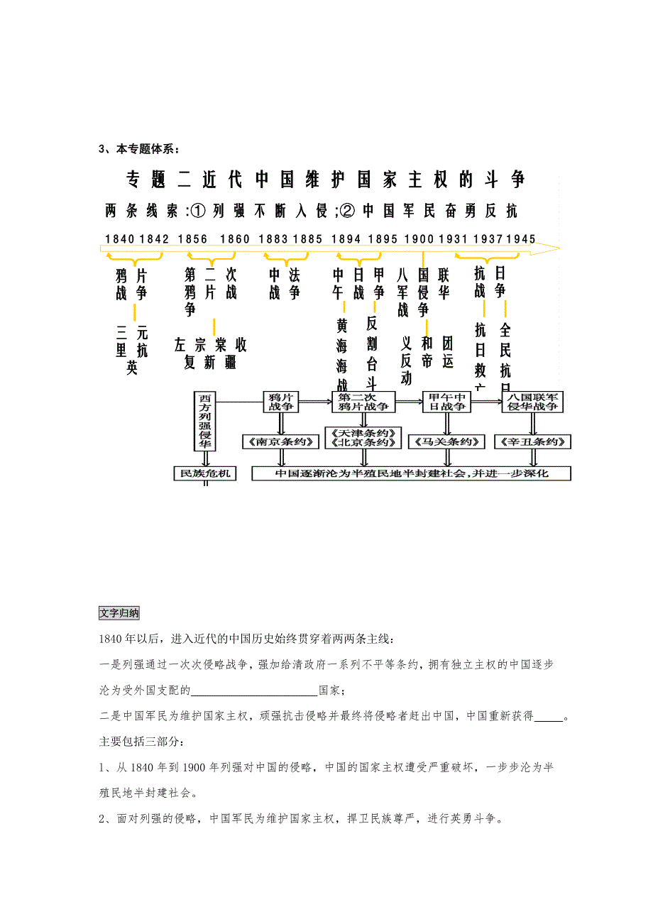 《名校推荐》江苏扬州中学高三历史一轮复习人民版必修一学案：专题二列强侵略与中国人民的反抗斗争 列强侵略 .doc_第2页