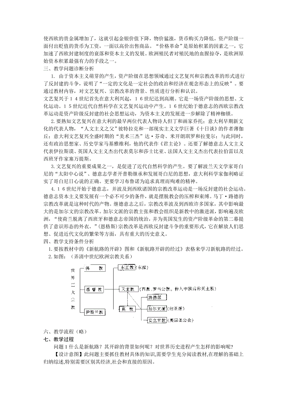 云南省陇川县第一中学高三历史专题复习教学设计 一：资本主义在欧洲的兴起.doc_第2页