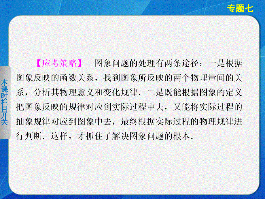 2014高考物理二轮复习专题突破课件：专题7 物理图像问题.ppt_第3页