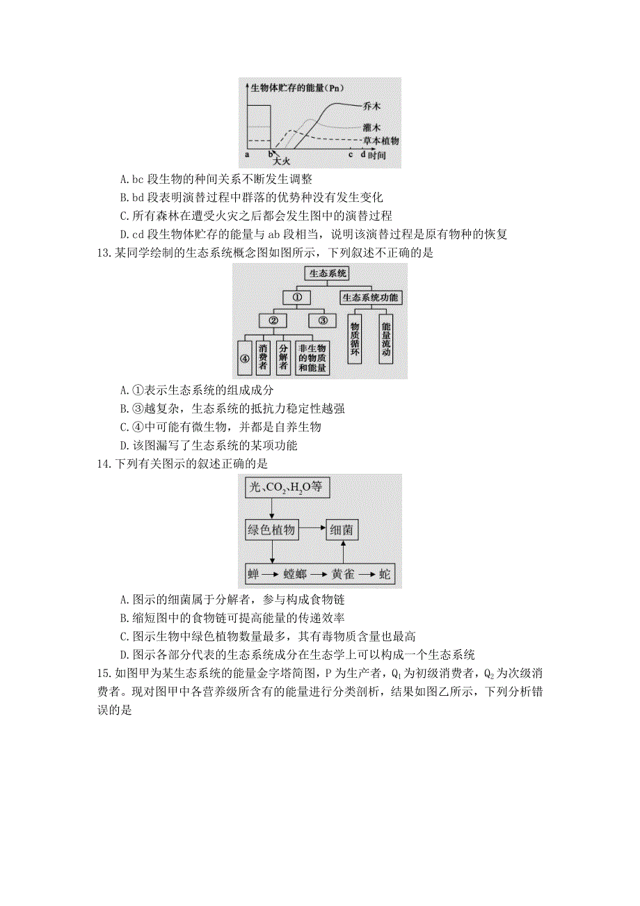 四川省射洪中学校2022-2023学年高二上学期（强基班）第二次半月考生物试卷（含部分解析） 含解析.doc_第3页