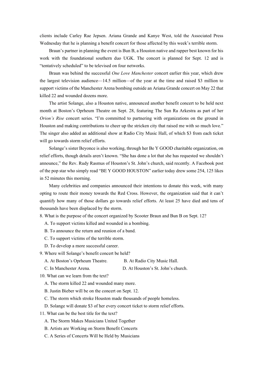 《名校推荐》河北省武邑中学2019届高三上学期英语一轮复习测试题52 WORD版含答案.doc_第3页