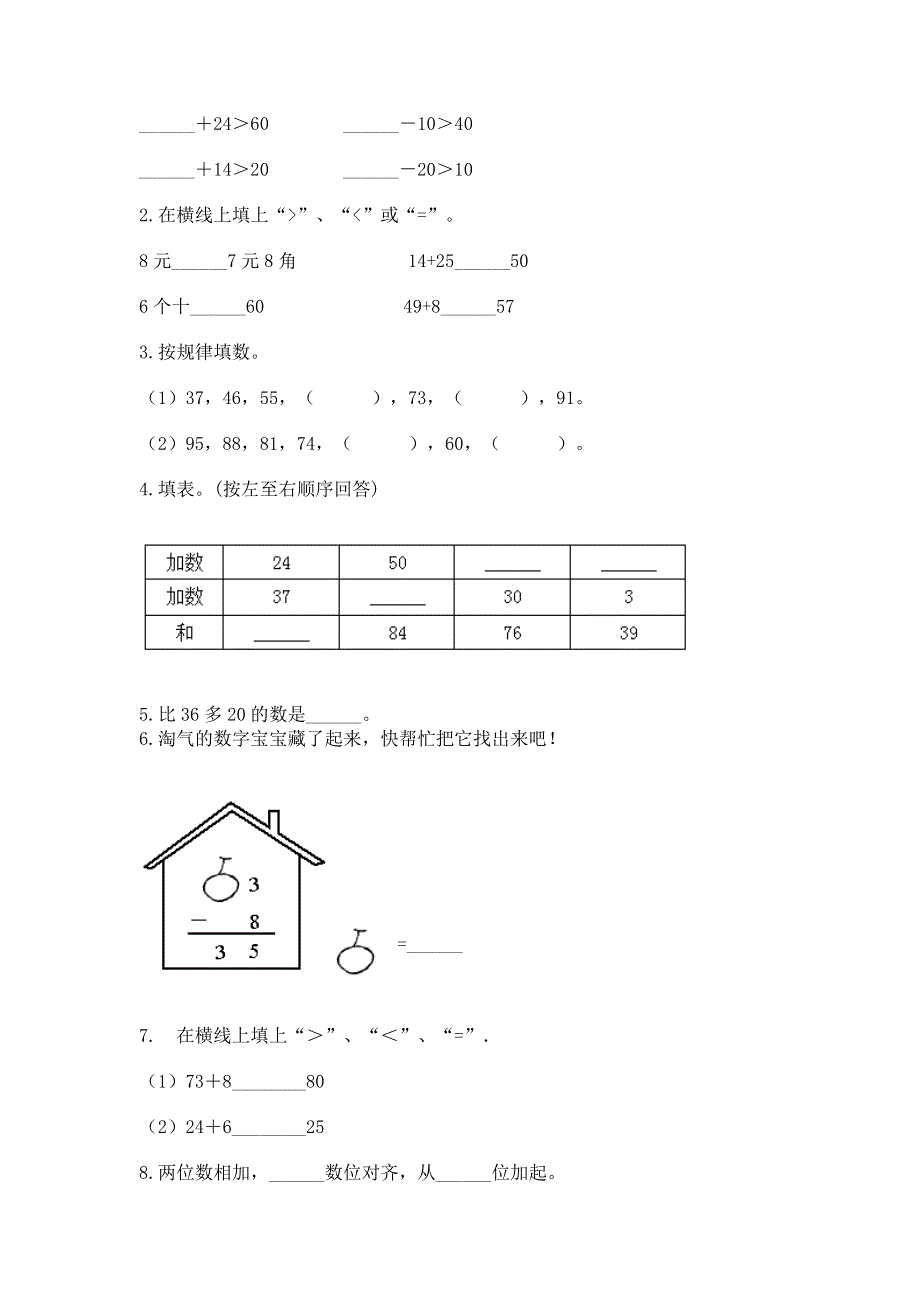 小学数学二年级100以内的加法和减法练习题精品【典优】.docx_第2页