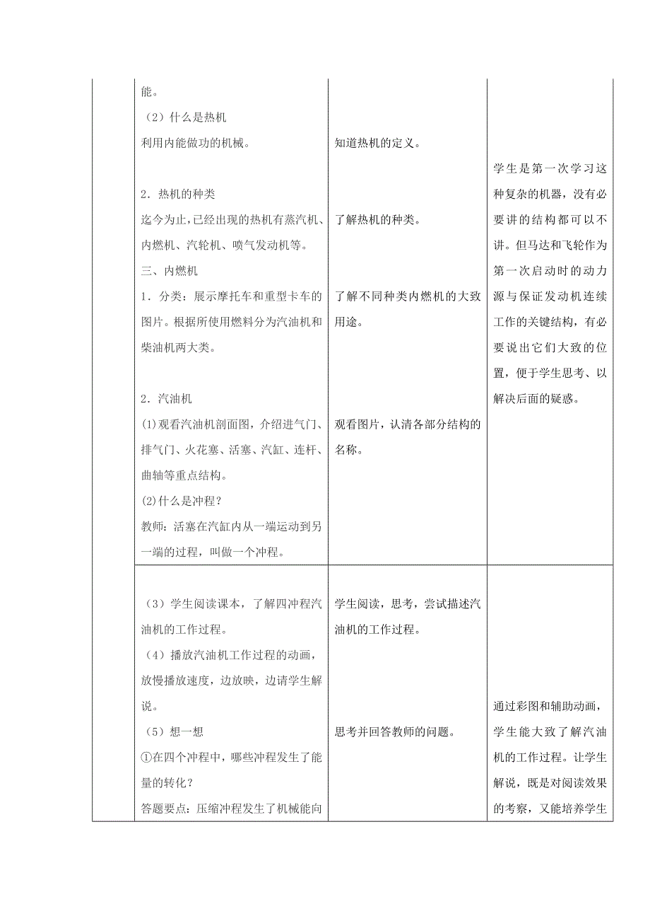 九年级物理全册 第十四章 内能的利用第1节热机教学设计 （新版）新人教版.doc_第3页