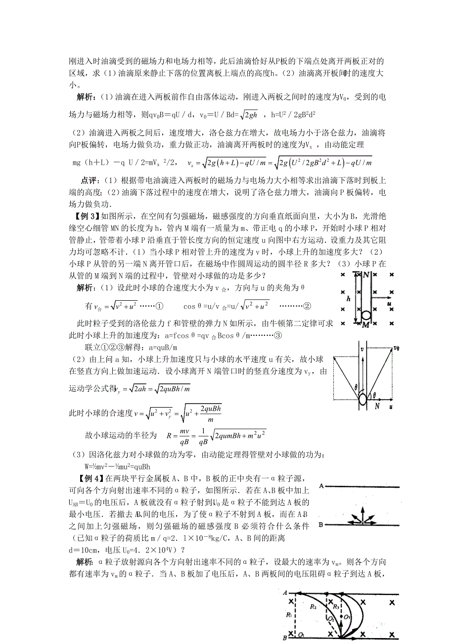 2011河南泌阳高考物理一轮复习--磁场对运动电荷的作用（内容分析）.doc_第2页