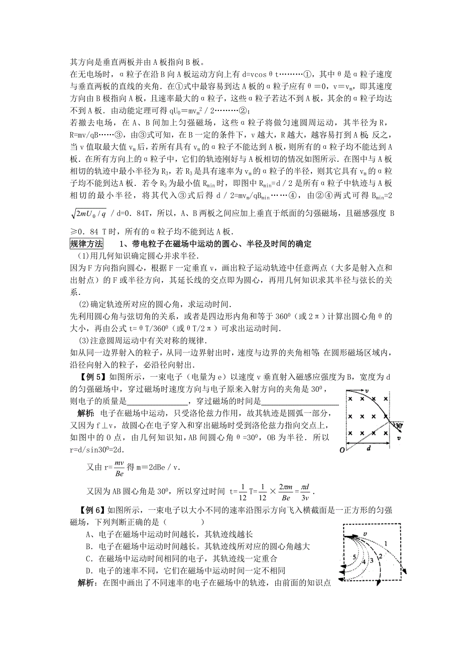 2011河南泌阳高考物理一轮复习--磁场对运动电荷的作用（内容分析）.doc_第3页