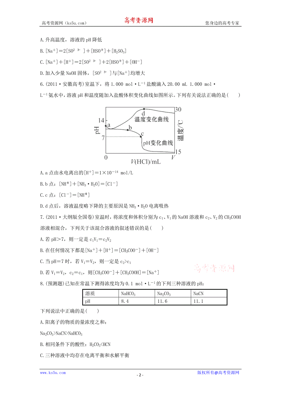 2013届高中化学总复习课时提能演练 二十六WORD版含答案.doc_第2页