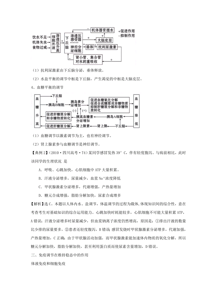 2011版高中生物二轮专题复习学案：5.3 人体的稳态和免疫（新课标）.doc_第3页