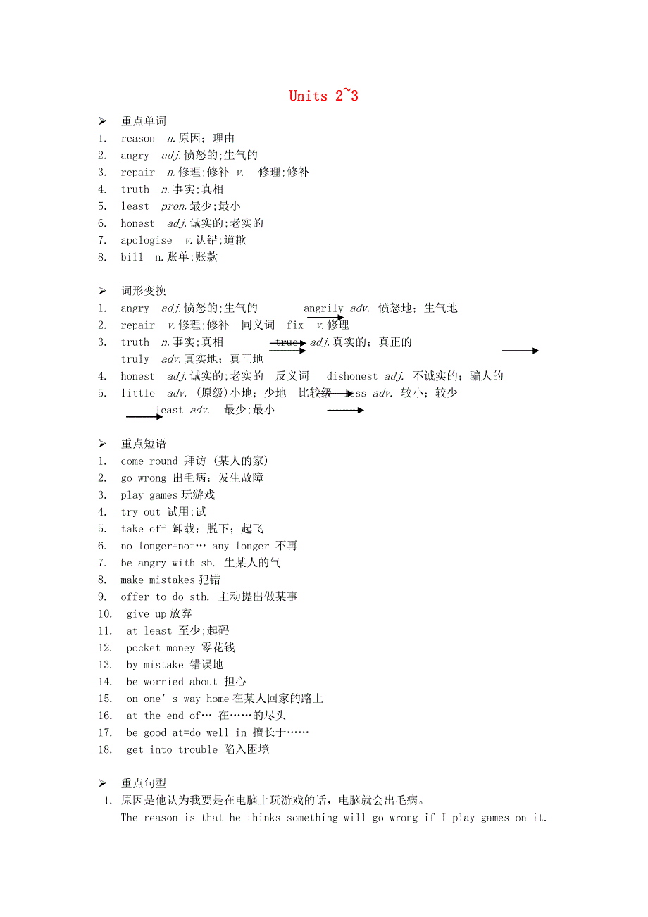 九年级英语上册 Module 6 Problems Units 2-3早读手册（新版）外研版.doc_第1页