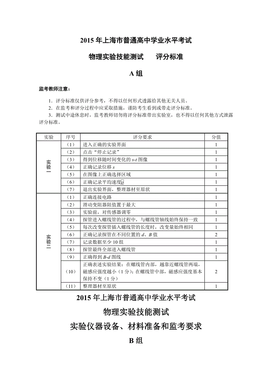 2015年上海市普通高中学业水平考试物理实验技能测试试题.doc_第3页