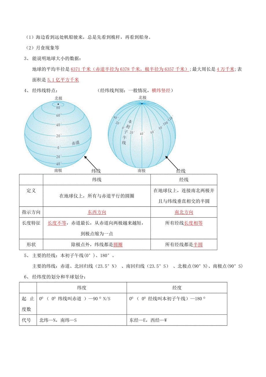 2020七年级地理上册 期末单元考点 地球和地图（含解析）（新版）新人教版.doc_第2页