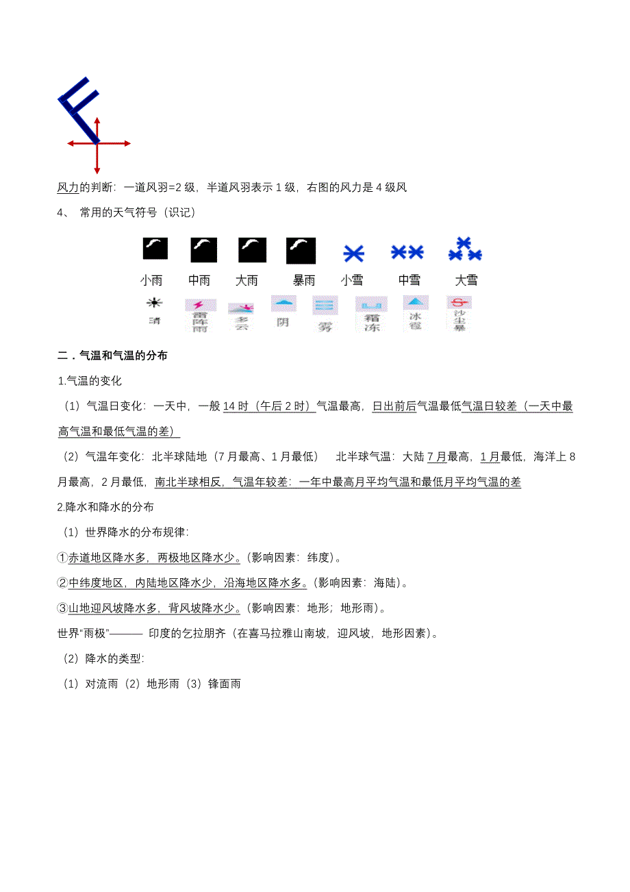 2020七年级地理上册 期末单元考点 天气和气候（含解析）（新版）新人教版.doc_第2页