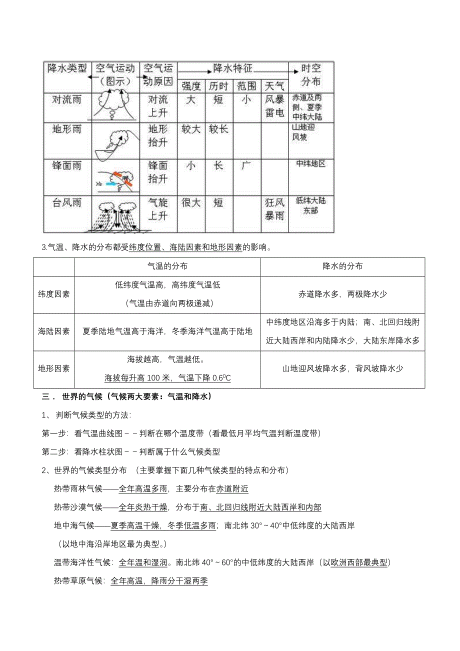 2020七年级地理上册 期末单元考点 天气和气候（含解析）（新版）新人教版.doc_第3页