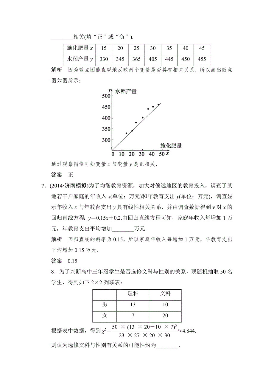 《创新设计》2015高考数学（北师大版）一轮训练：第9篇 第3讲 相关性、最小二乘估计与统计案例.doc_第3页