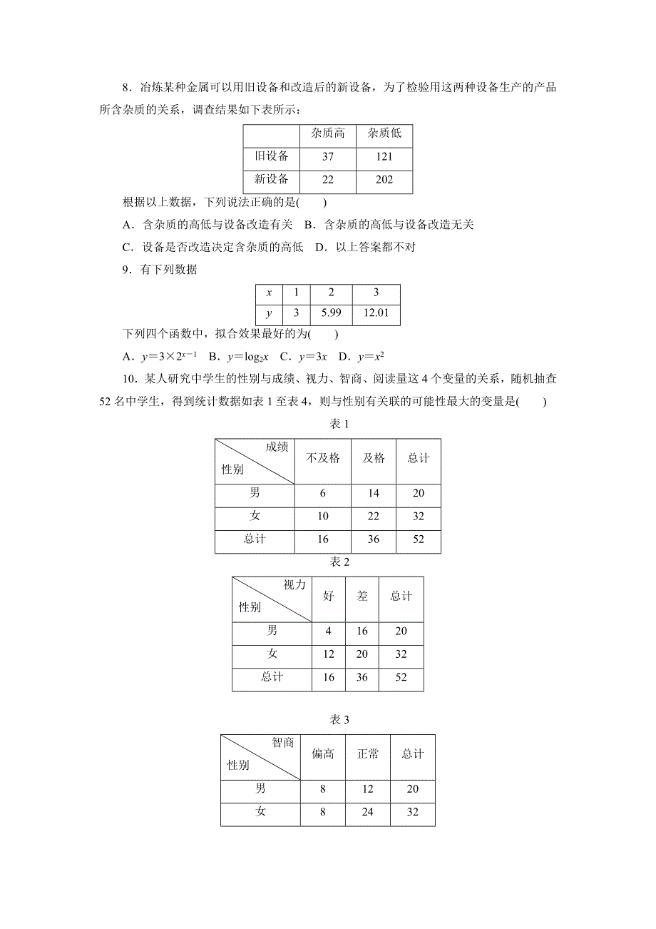 优化方案&高中同步测试卷&人教A数学选修2－3：高中同步测试卷（十二） WORD版含答案.doc_第3页