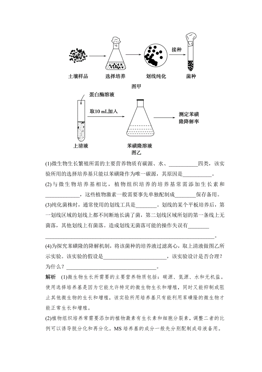 《创新设计》2015版生物二轮专题复习（江苏版）应用题组集训7-1-考点1 微生物的培养与应用 .doc_第2页