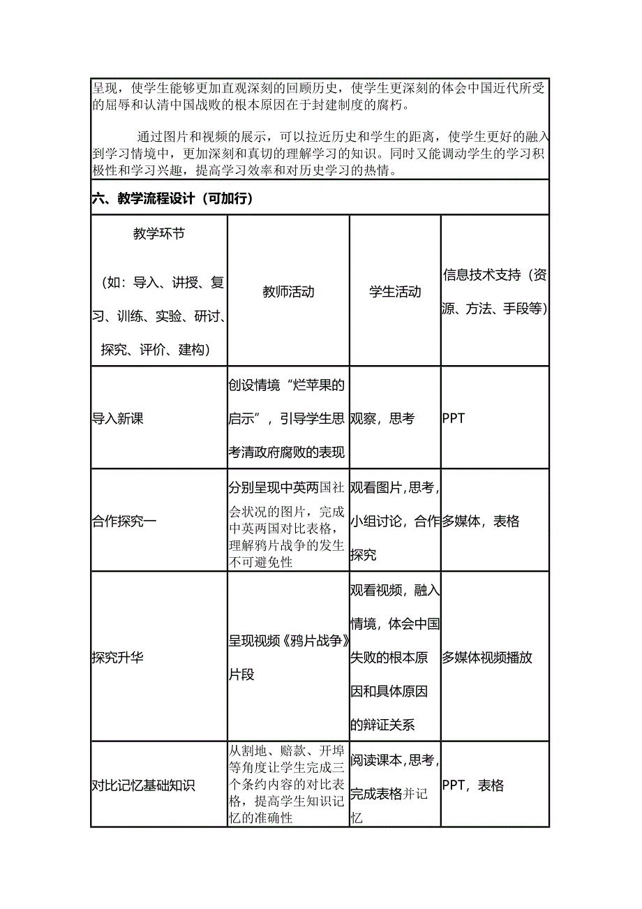 2015年山东教师全员远程研修优秀作业 高中历史岳麓版必修一教案 第12课 鸦片战争2.doc_第3页