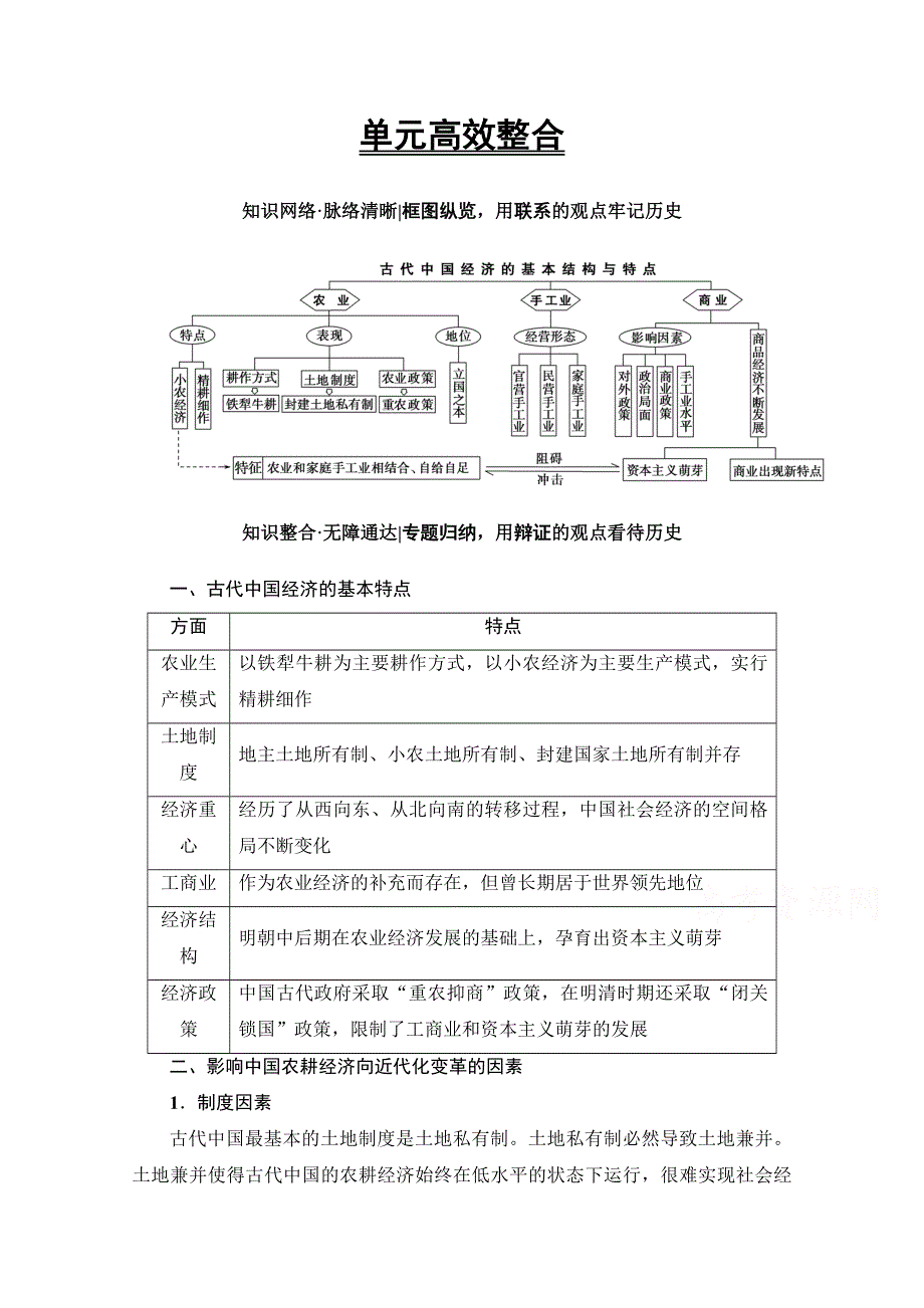 2018北师大版历史高考一轮复习 第6单元 单元高效整合 WORD版含答案.doc_第1页