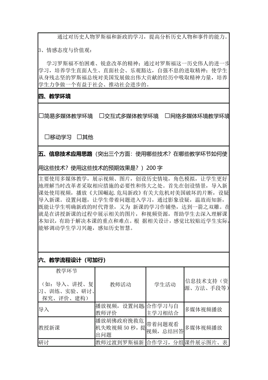 2015年山东教师全员远程研修优秀作业 高中历史岳麓版必修二教案 第15课 大萧条与罗斯福新政8.doc_第2页