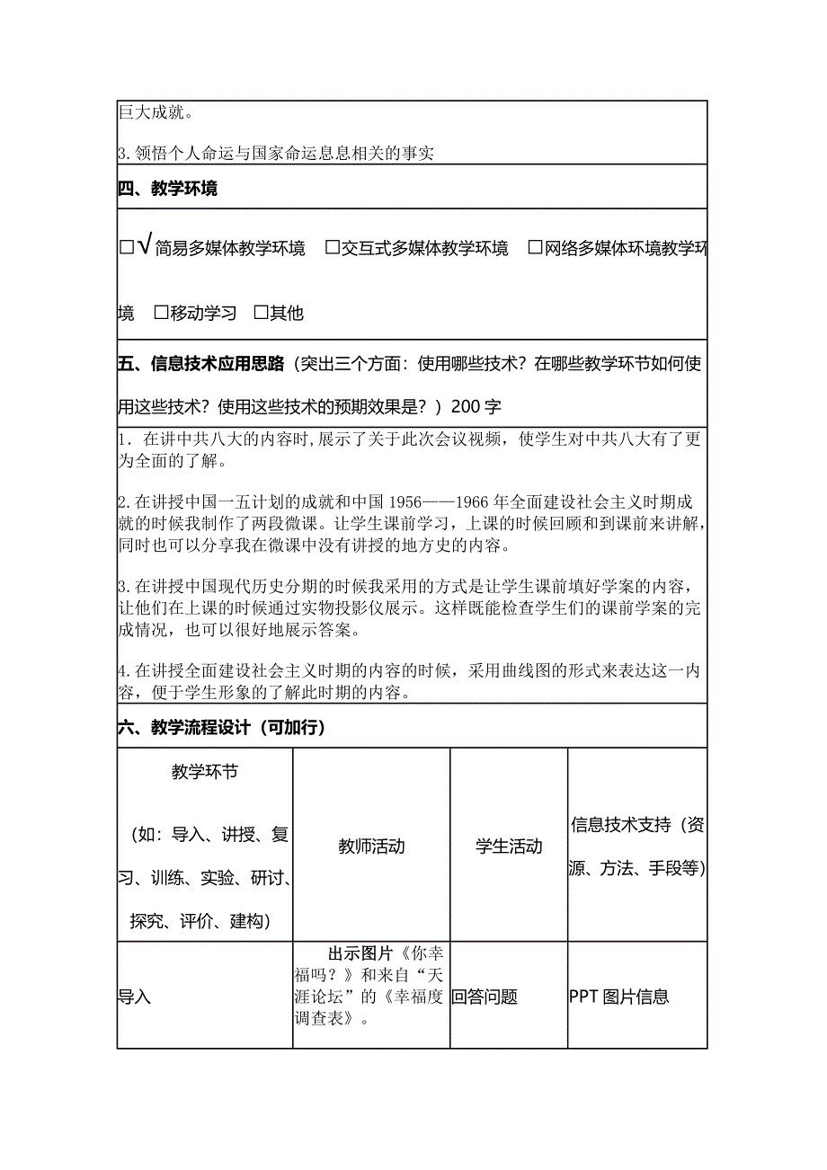 2015年山东教师全员远程研修优秀作业 高中历史岳麓版必修二教案 第18课 中国社会主义经济建设的曲折发展15.doc_第2页