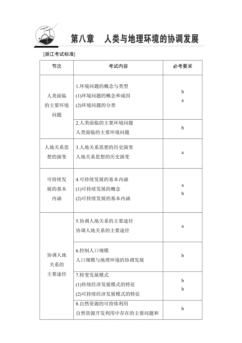 2018北师大版地理高考一轮复习教师用书-第8单元 17-18版 第8章 人类与地理环境的协调发展 WORD版含解析.doc_第1页