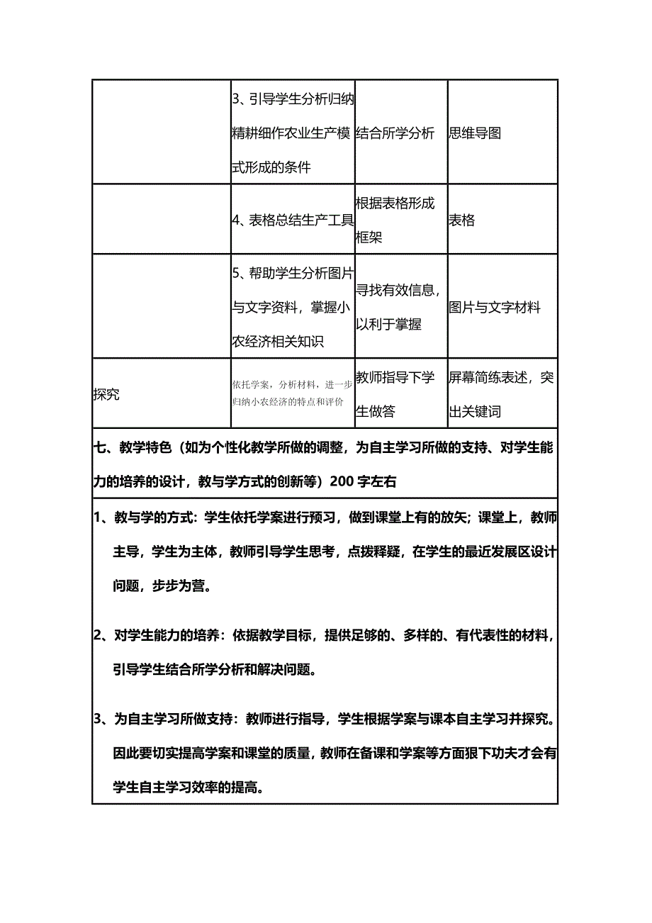 2015年山东教师全员远程研修优秀作业 高中历史岳麓版必修二教案 第1课 精耕细作农业生产模式的形成8.doc_第3页