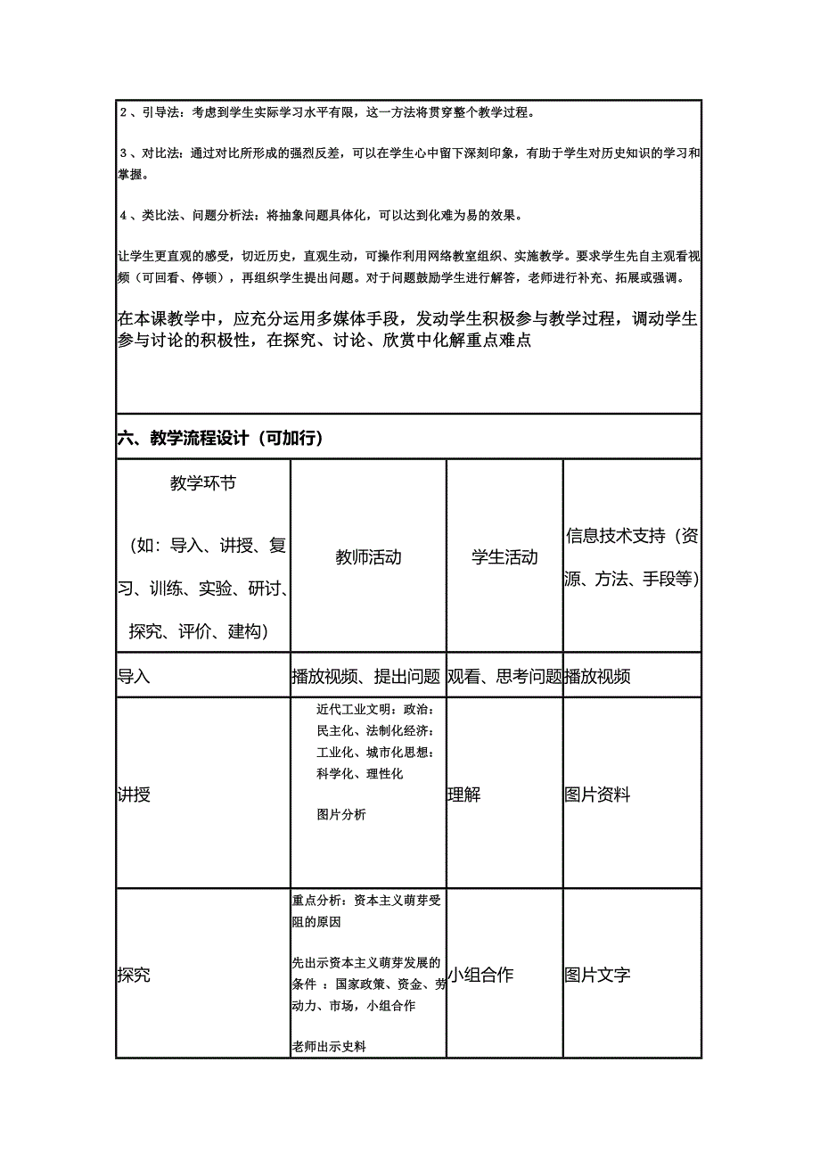 2015年山东教师全员远程研修优秀作业 高中历史岳麓版必修二教案 第6课 近代前夜的发展与迟滞6.doc_第3页