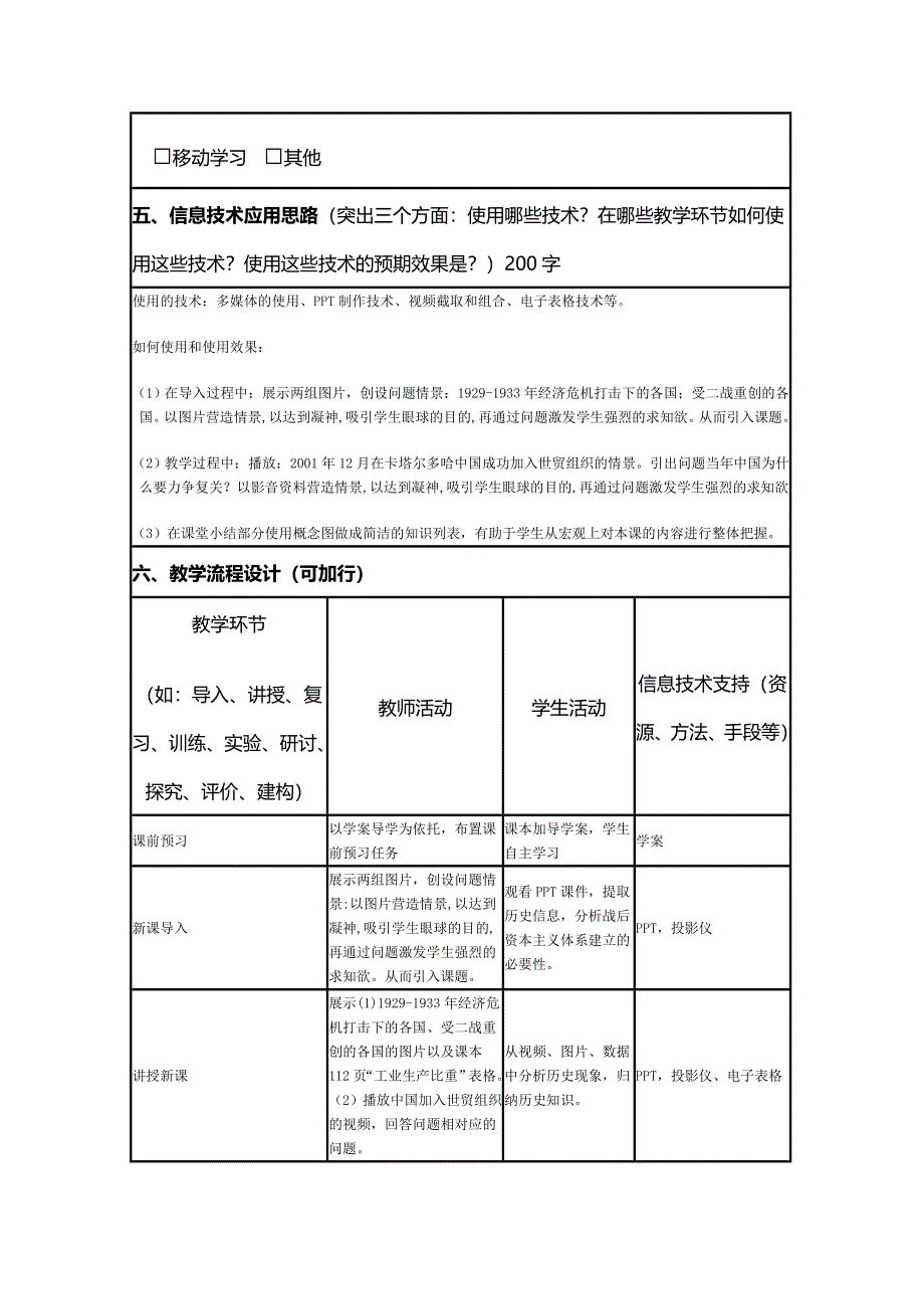 2015年山东教师全员远程研修优秀作业 高中历史岳麓版必修二教案 第23课 战后资本主义世界经济体系的形成11.doc_第2页