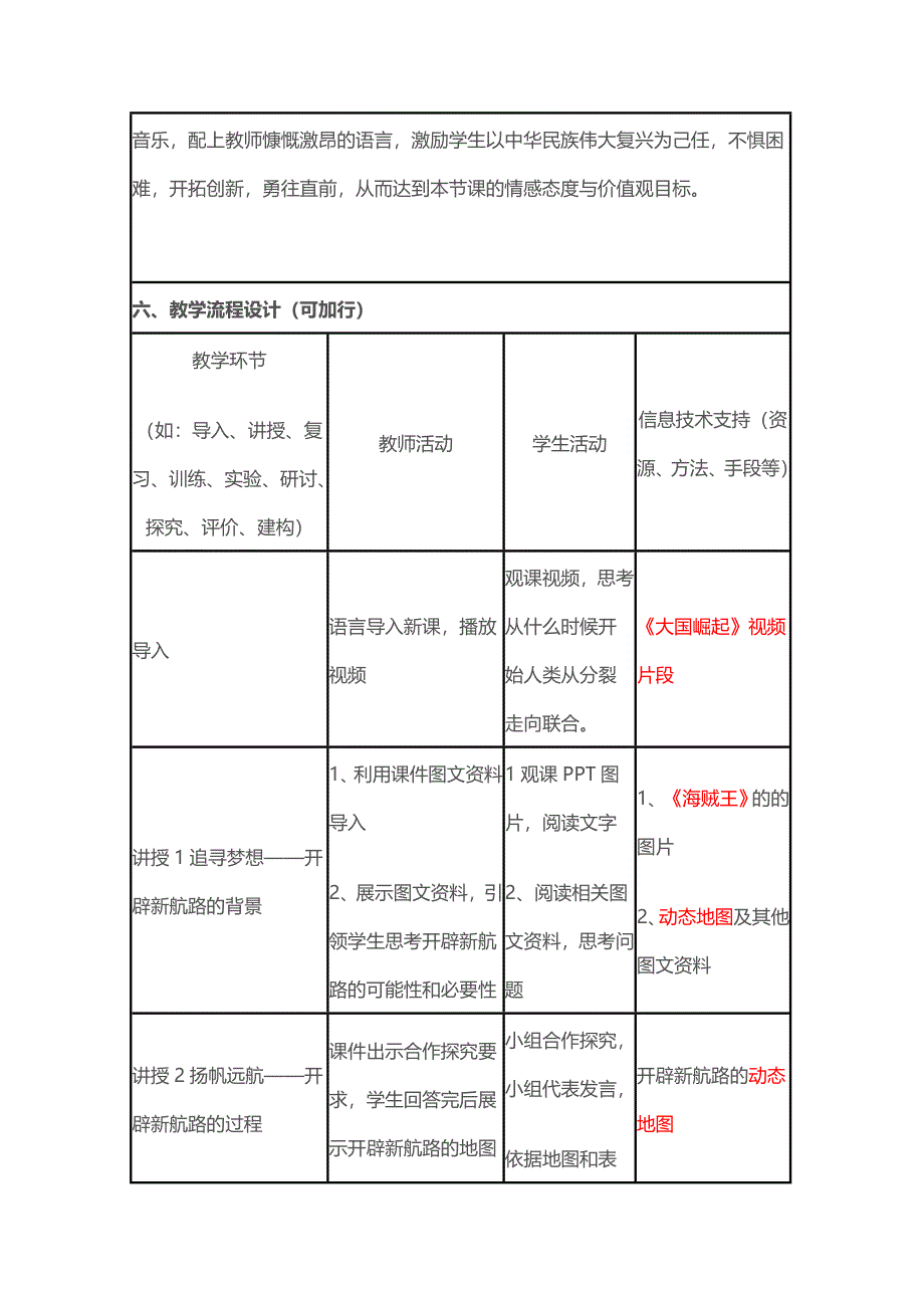 2015年山东教师全员远程研修优秀作业 高中历史岳麓版必修二教案 第7课 新航路的开辟28.doc_第3页