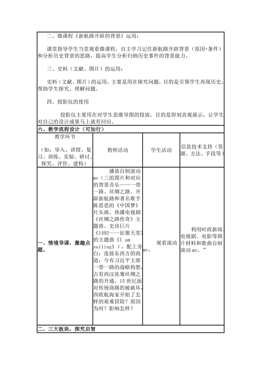 2015年山东教师全员远程研修优秀作业 高中历史岳麓版必修二教案 第7课 新航路的开辟44.doc_第2页