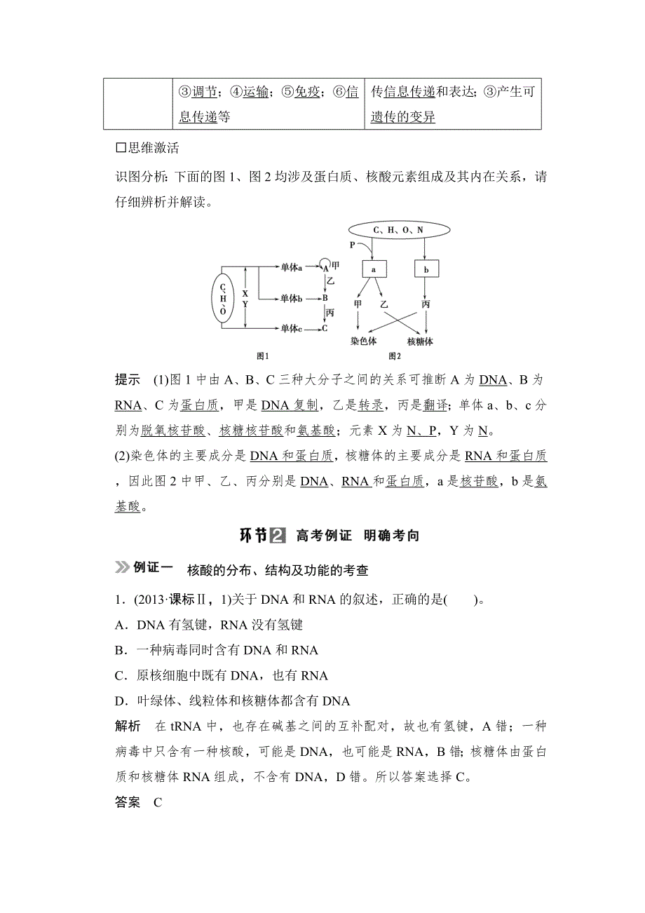 《创新设计》2015高考生物（人教版山东专用）总复习教学案：必修一 第一单元第4讲遗传信息的携带者—核酸细胞中的糖类和脂质.doc_第3页