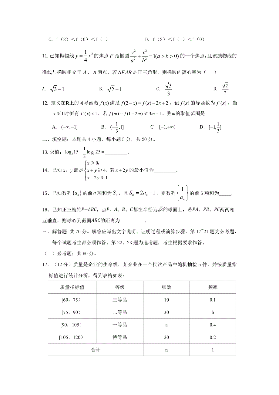 2020全国卷Ⅲ高考压轴卷 数学（文） WORD版含解析.doc_第3页